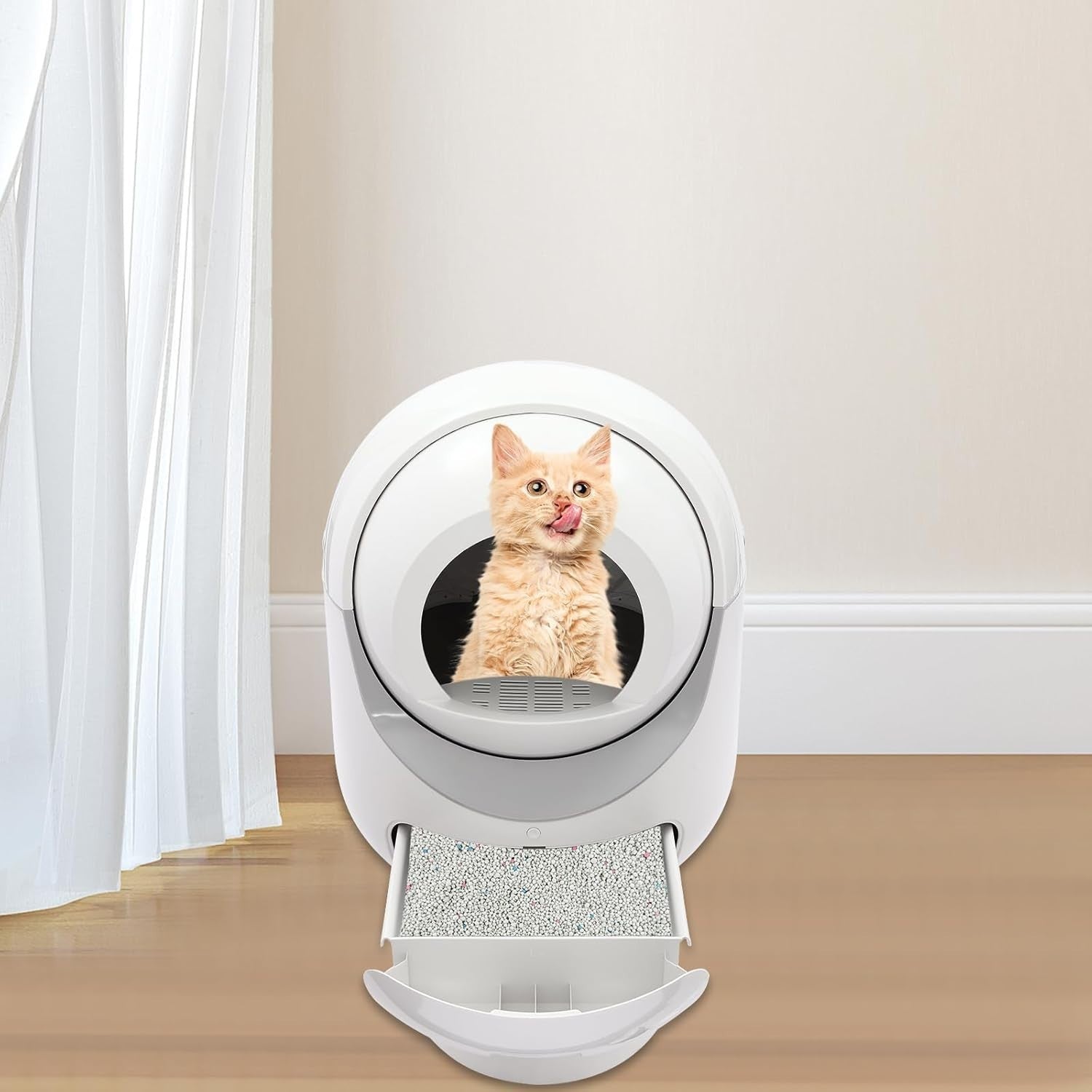 Self Cleaning Cat Litter Box XL Open Top App Control Multi Cat