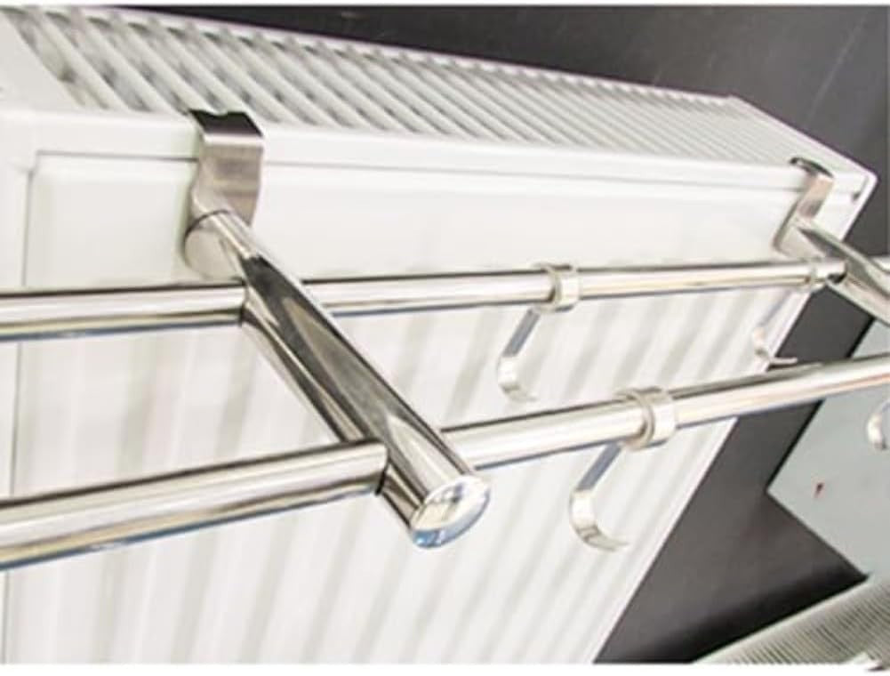 Double Stainless Steel Towel Rail Radiator 50cm Heated Clothes Dryer