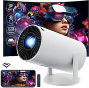 4K Smart Mini Projector WiFi 6 Bluetooth Android Auto Keystone