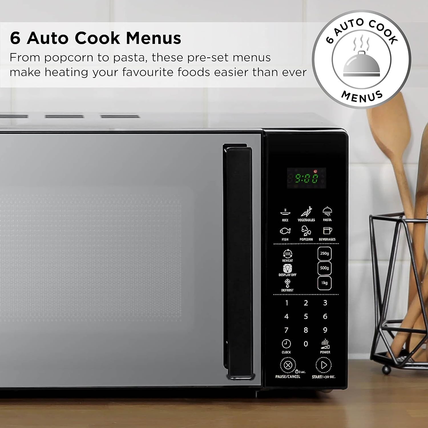 20L Digital Microwave 800W Touch Control 10 Power Levels