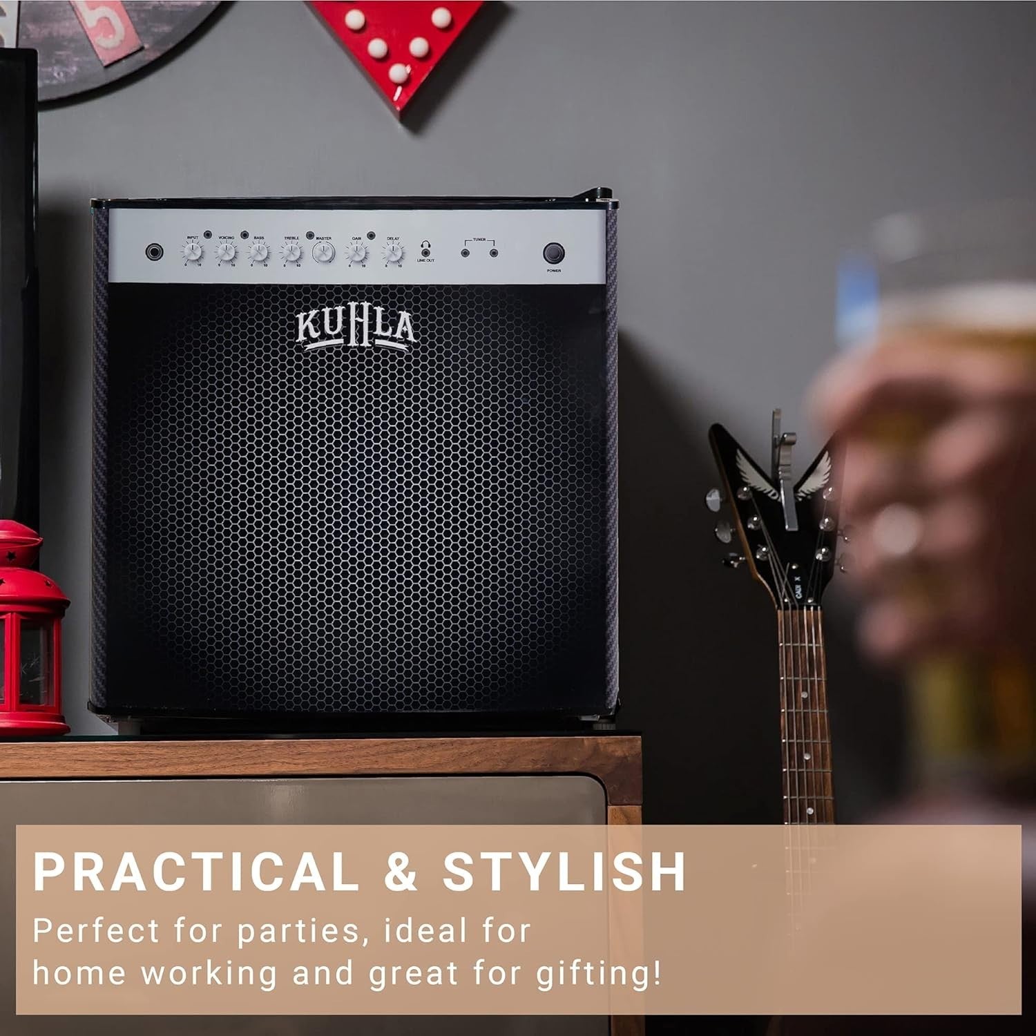 45L Mini Fridge Amp Speaker Design Countertop Drinks Cooler Ice Box