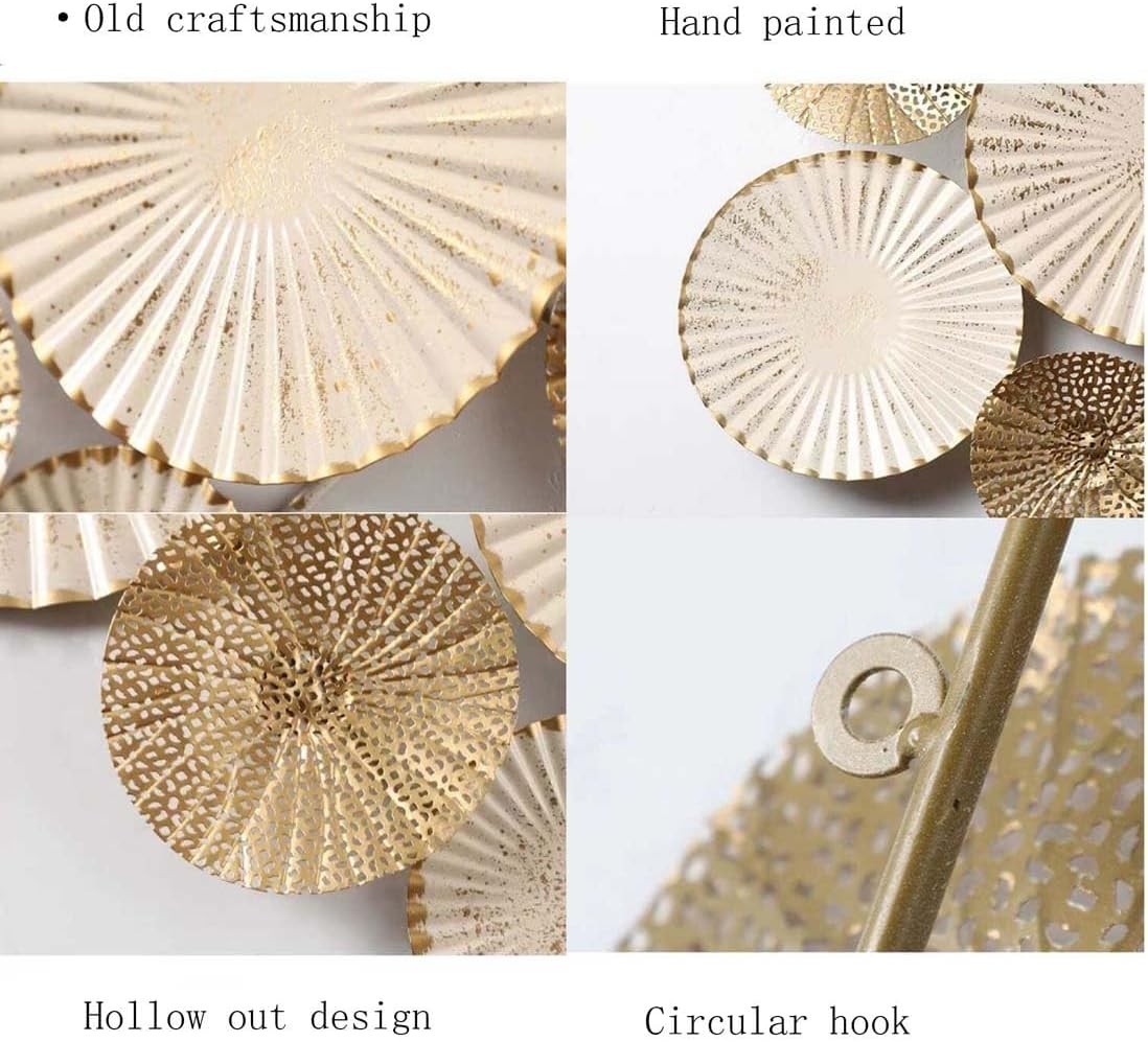 Modern Metal Wall Art 3D Round Sculpture Home Wall Decor White