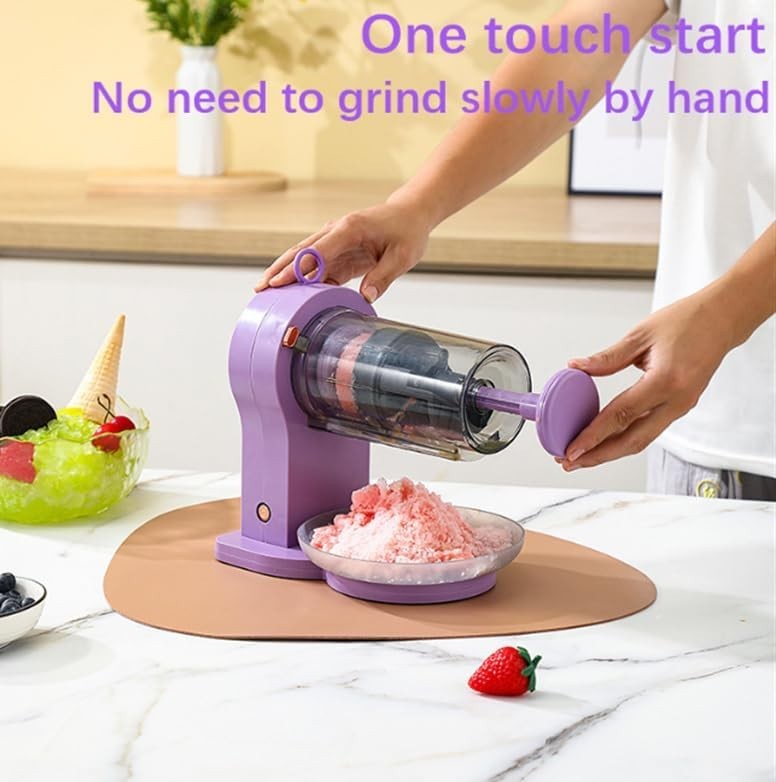 Electric Ice Crusher Shaved Ice Maker Snow Cone Slushie Machine