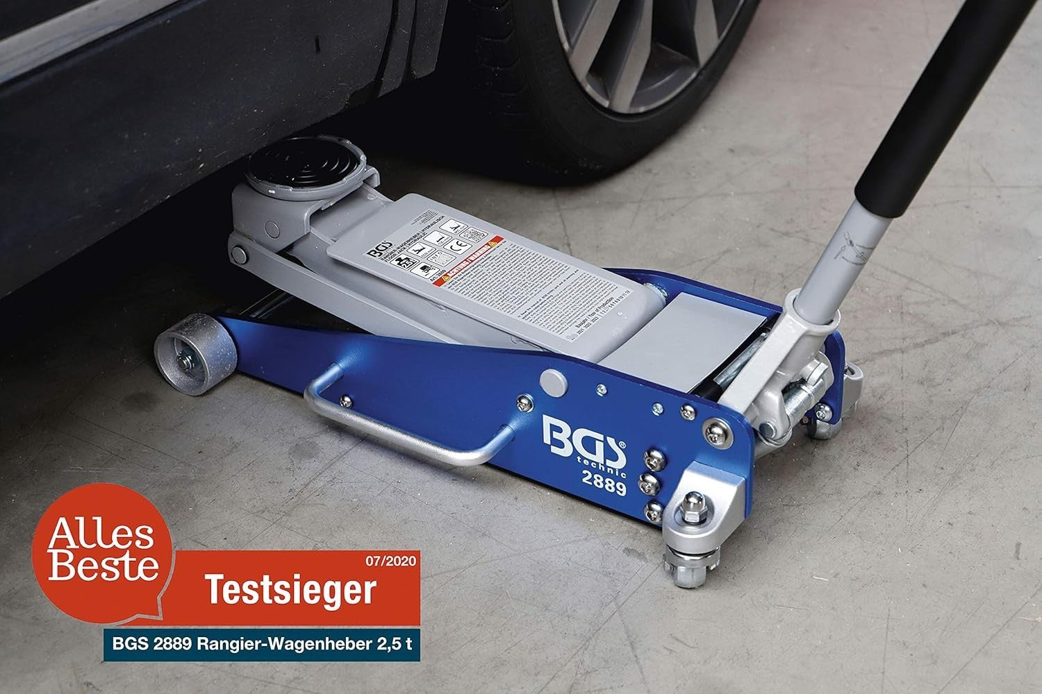 2.5 Ton Aluminium–Steel Floor Jack Dual Piston Low Profile Car Lift 100–460mm