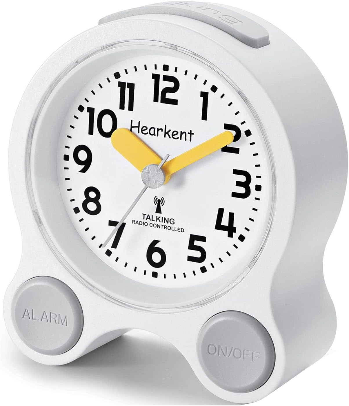 Yellow Talking Dementia Alarm Clock Large Numbers Voice Time Announce