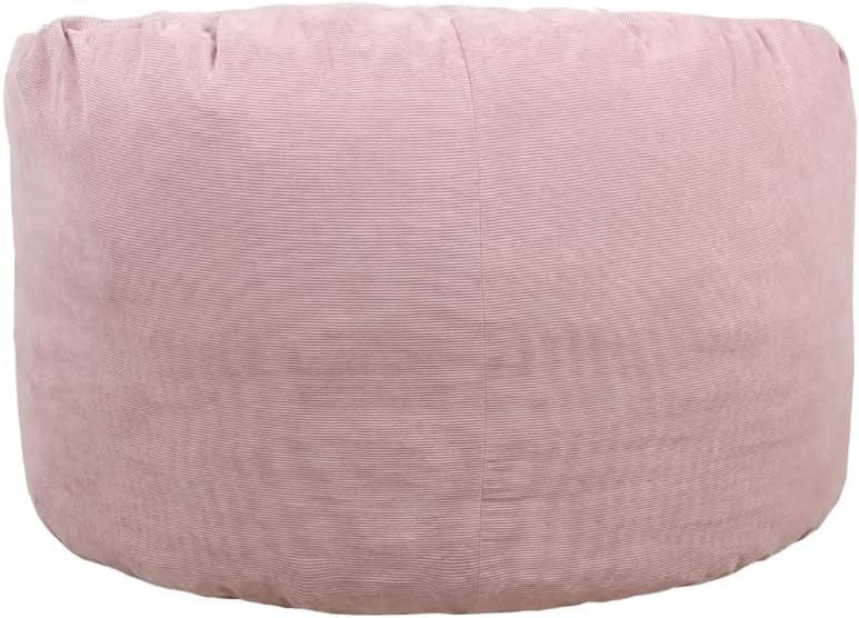 Pink Corduroy Bean Bag Chair 100cm – Foam Lounge Seat for Adults & Teens