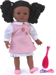 36cm Soft Body Girl Doll Sleeping Eyes Hair Accessories Outfit