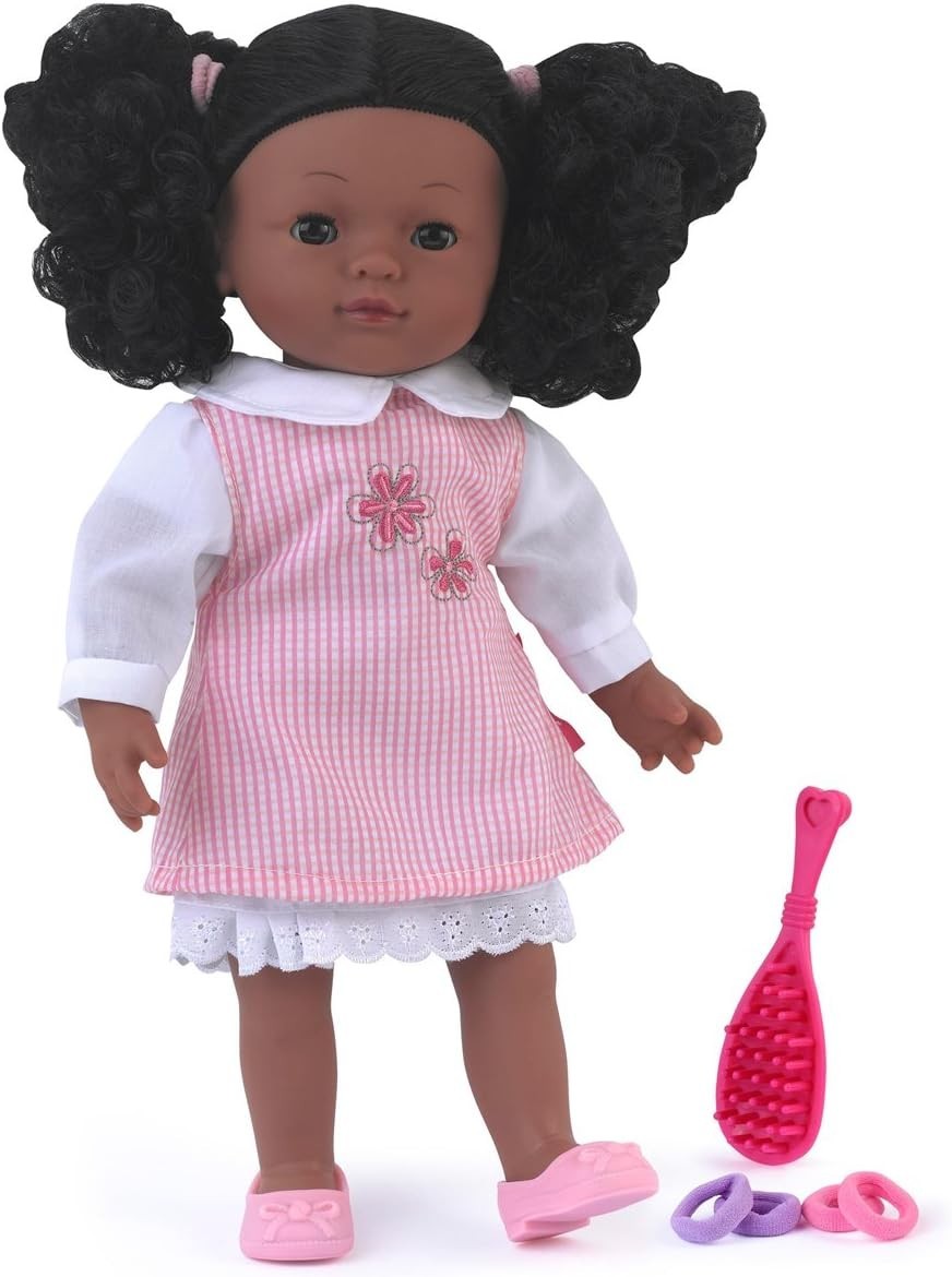 36cm Soft Body Girl Doll Sleeping Eyes Hair Accessories Outfit