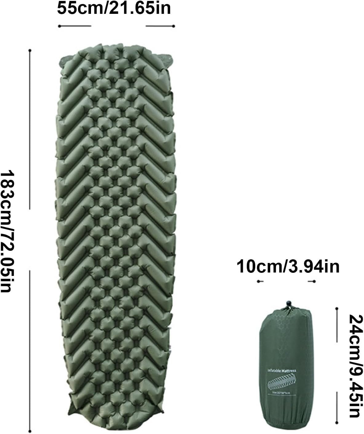 Inflatable Camping Air Mattress Foldable Bed Pad for Tent Car Beach