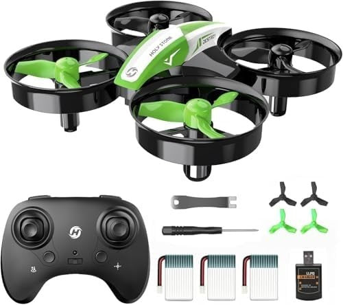 Mini Kids Drone with 3 Batteries, Auto Hover, 3D Flip & Headless Mode – Green