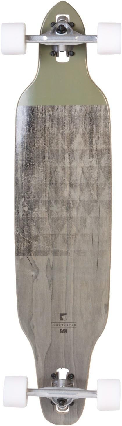 38" Maple Longboard 8.75" Wide Burned Olive Adult Complete