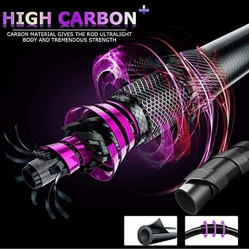 Portable 4-Section Carbon Fiber Fishing Rod & Spinning Reel Combo Kit