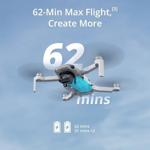 DJI Mini 4K Drone Combo with UHD Camera, 3-Axis Gimbal, 10km Range, 62-Min Fly