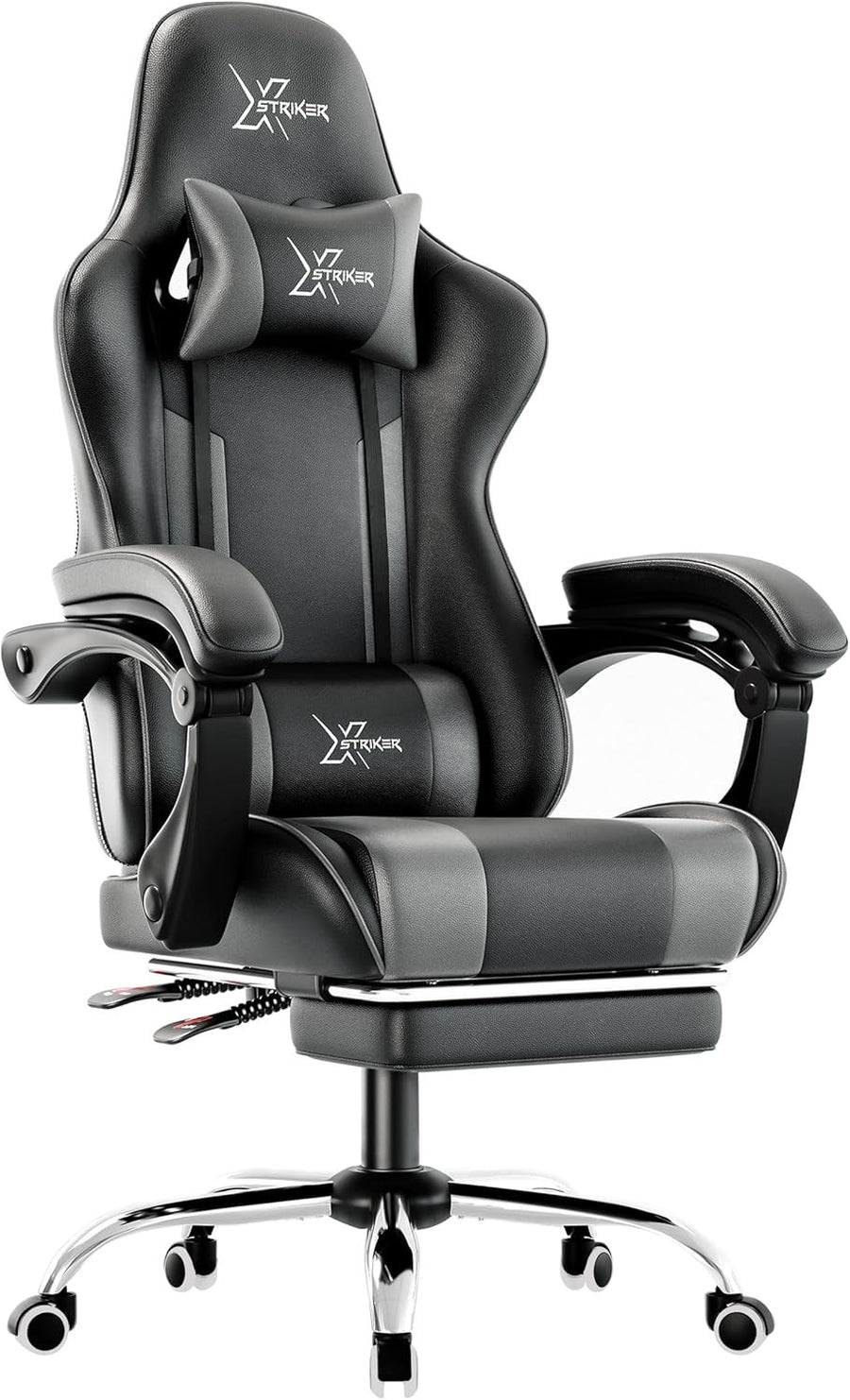 High Back Ergonomic Gaming Chair Reclining Swivel Office Desk Seat Footrest Blac