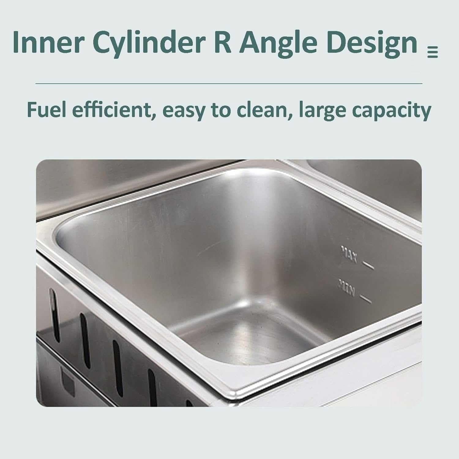 Double Tank Gas Fryer 20L Stainless Steel Commercial Countertop