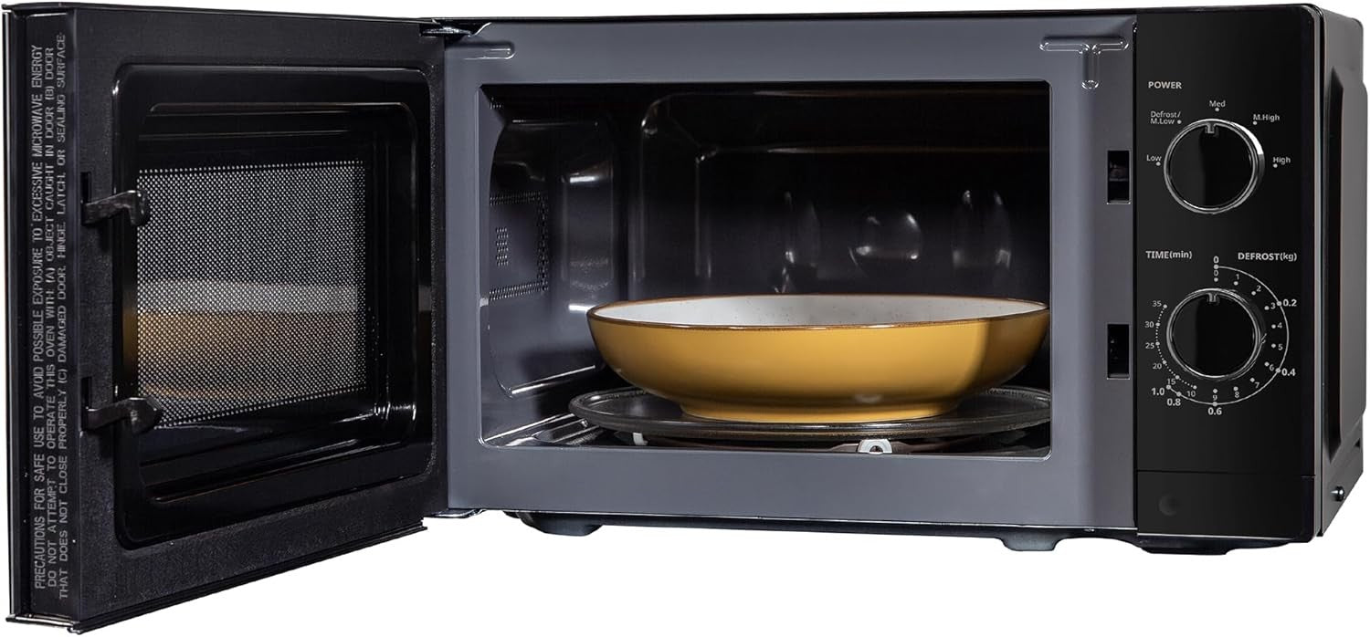 20L 800W Compact Microwave Oven Manual Control Timer Defrost Kitchen