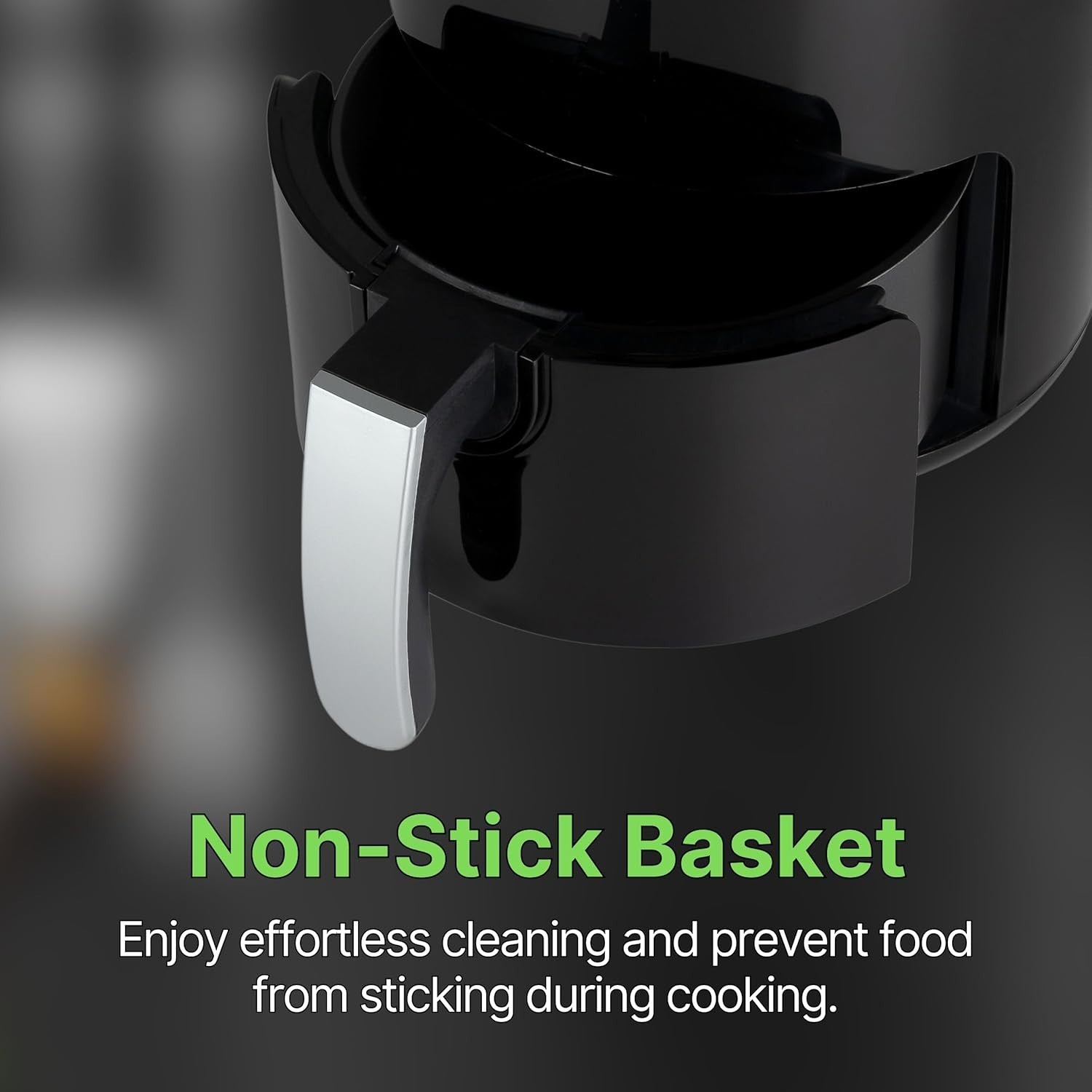 3.2L Compact Air Fryer Touchscreen Non-Stick Basket 6 Presets Energy Efficient