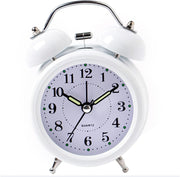 Loud Twin Bell Alarm Clock Heavy Sleepers Silent Non Ticking Retro Bedside