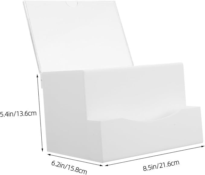 Lockable Acrylic Suggestion Donation Box White | Secure Ballot Tip Fundraiser