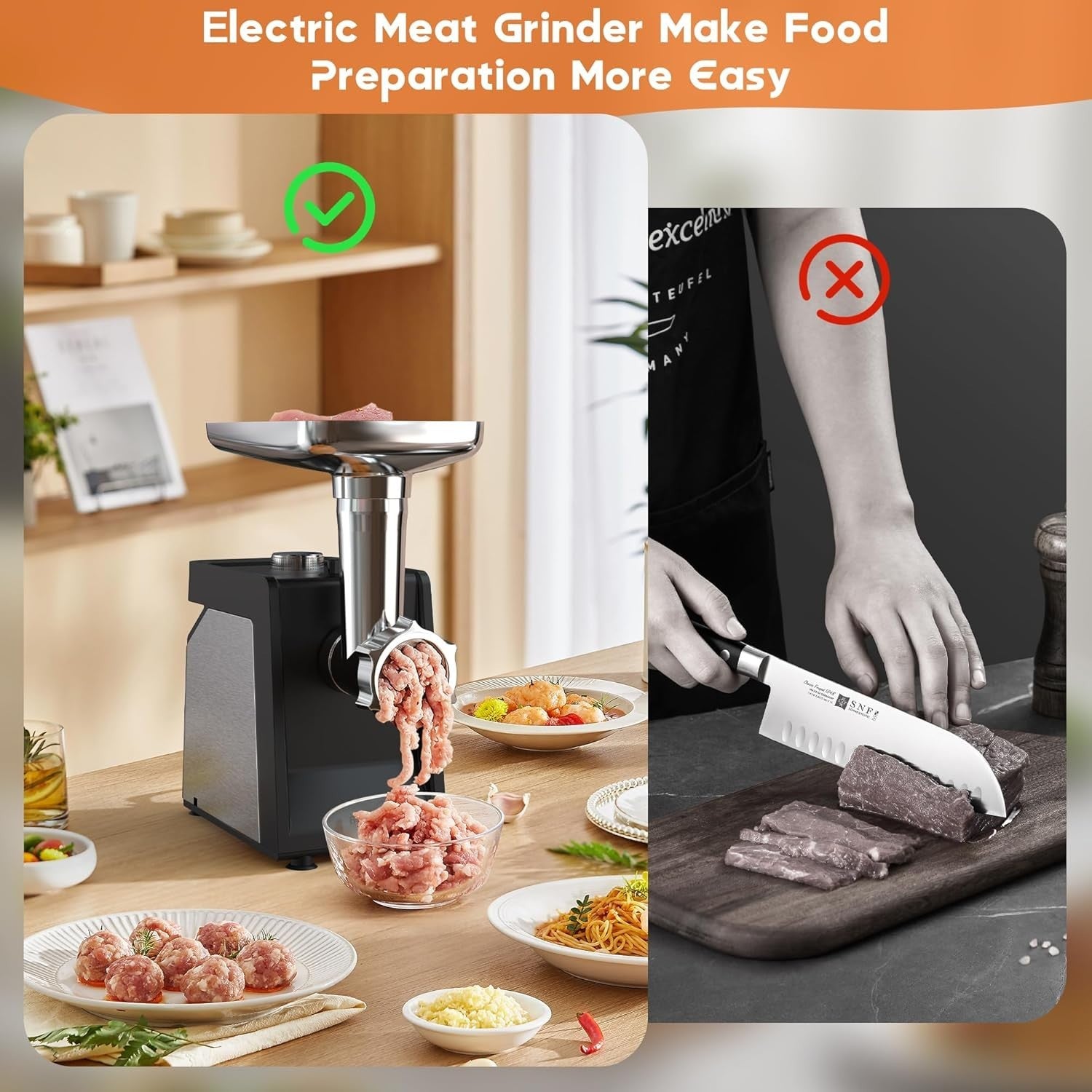 2600W Electric Meat Grinder Sausage Maker Food Mincer 3 Grinding Plates