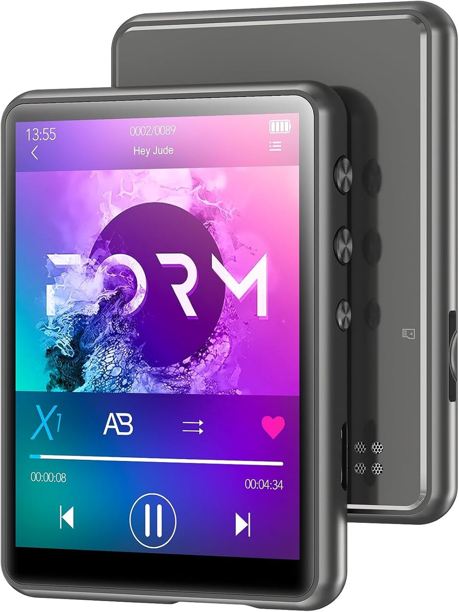 64GB MP3 Player Bluetooth 5.3 2.4" Touch Screen Speaker