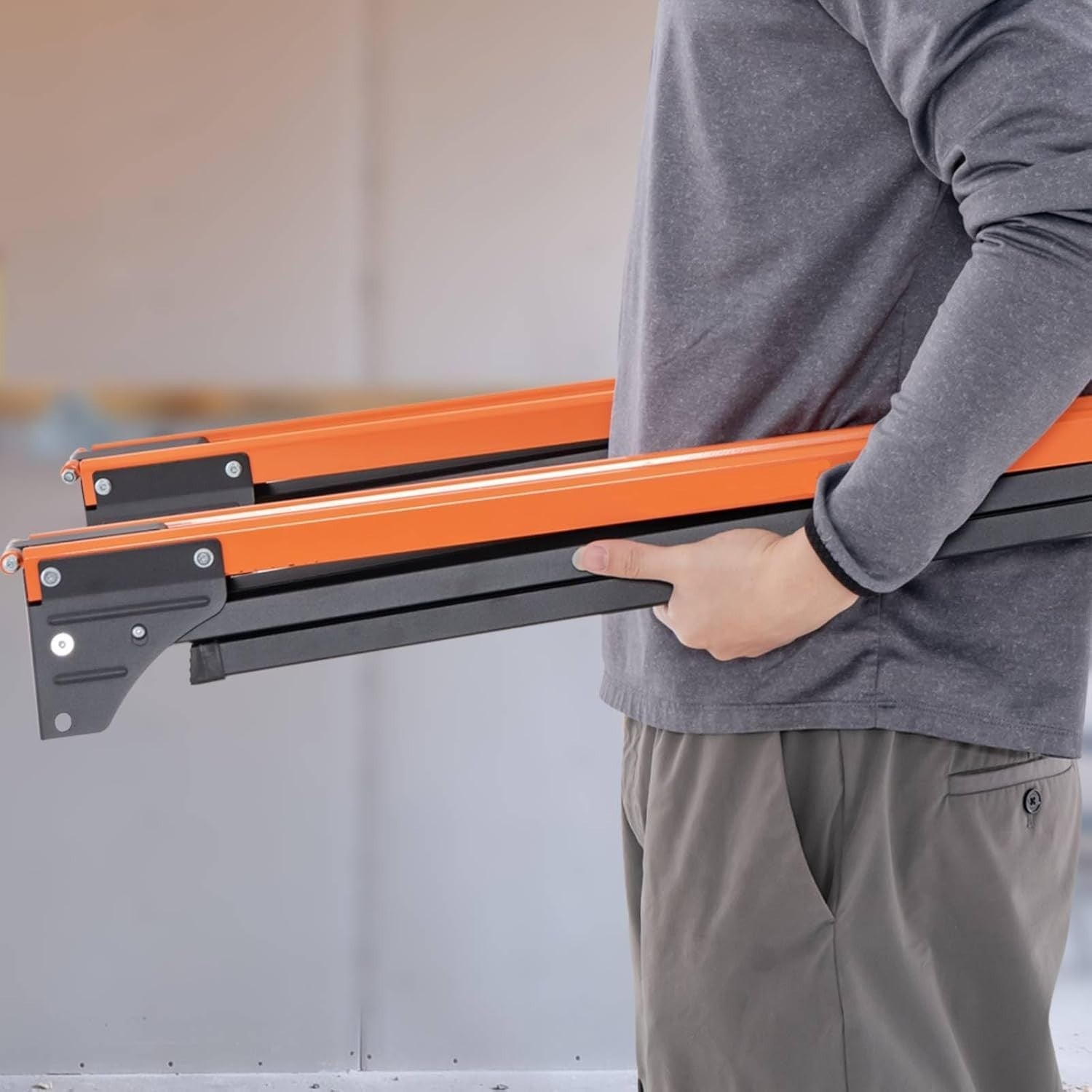 1000kg Folding Saw Horses Pair Heavy Duty Metal Trestles 2x4 Support Arms