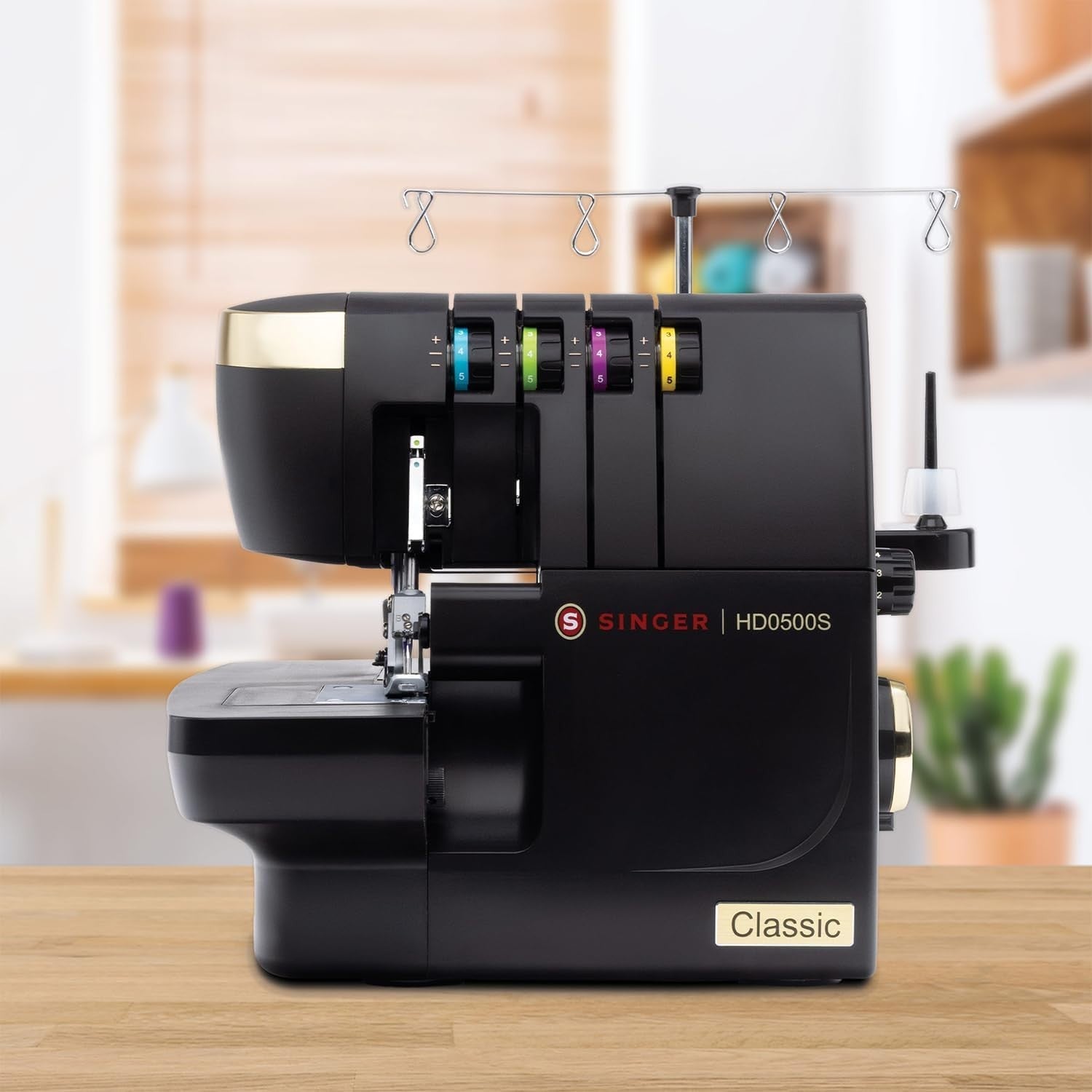 Heavy Duty Overlock Serger Machine 2 3 4 Thread 1300 SPM Black