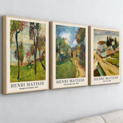 Colourful Abstract Wall Art Set of 3 Framed 12x16 Modern Home Decor