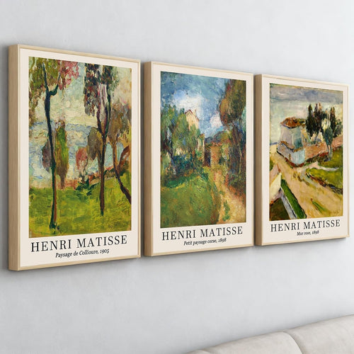 Colourful Abstract Wall Art Set of 3 Framed 12x16 Modern Home Decor