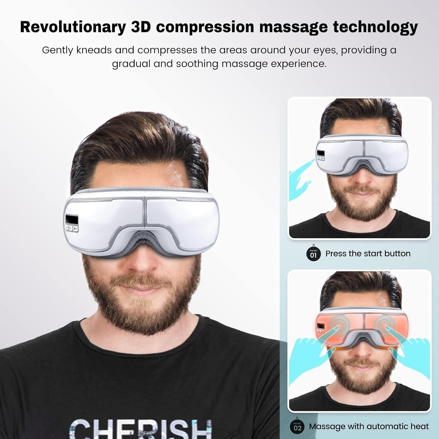 Heated Eye Massager Air Compression FSA HSA Eligible Mask