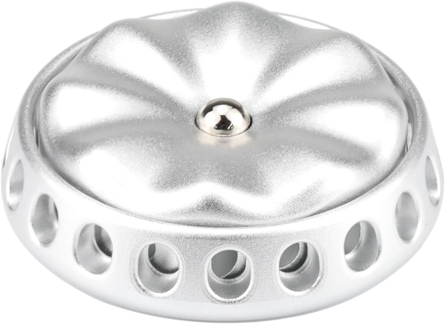 Silent Silver Flower Metal Fidget Spinner DIY Desk Coin Slider