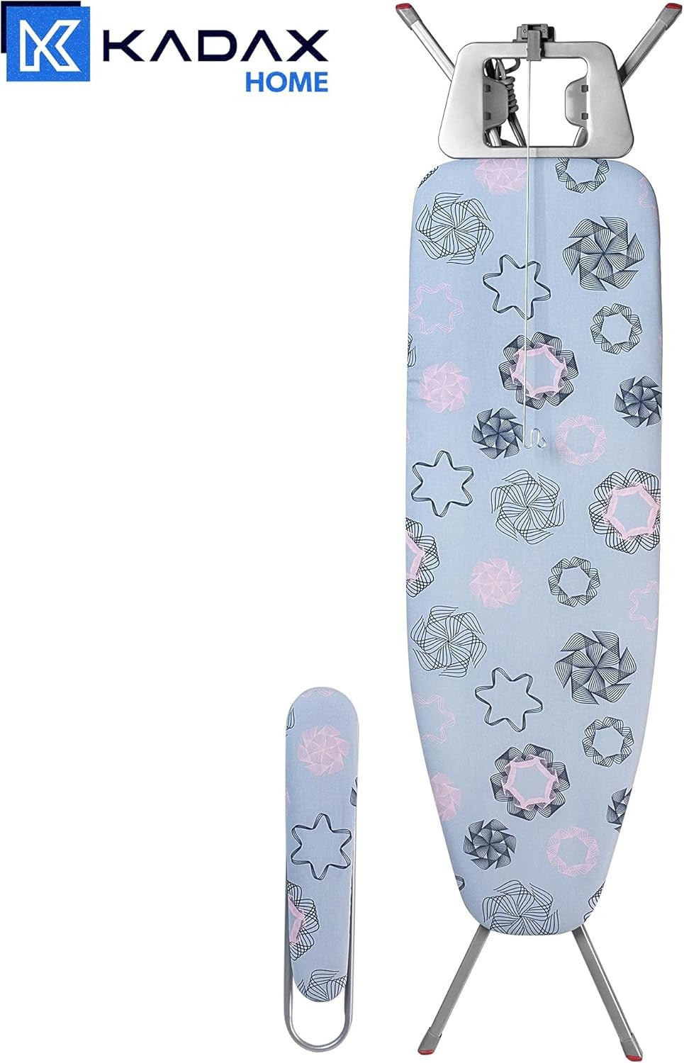 Extra Large Ironing Board with Extension Cable Folding Height Adjustable