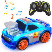 2.4GHz RC Car for Kids 3–7 – LED Lights, Music, Toddler Remote Control Toy