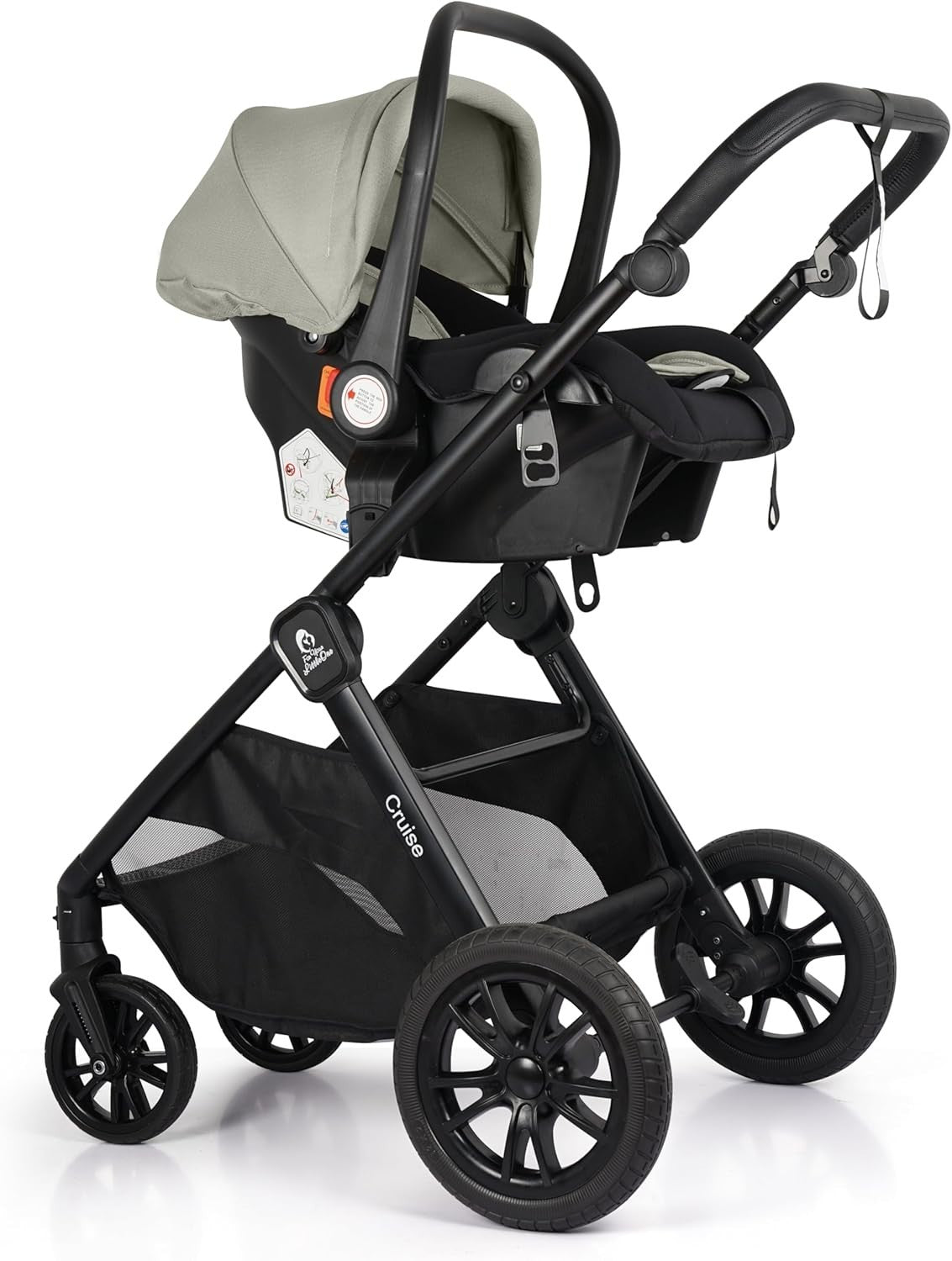 3 in 1 Baby Travel System i-Size Car Seat Pram Stroller Newborn–4Y