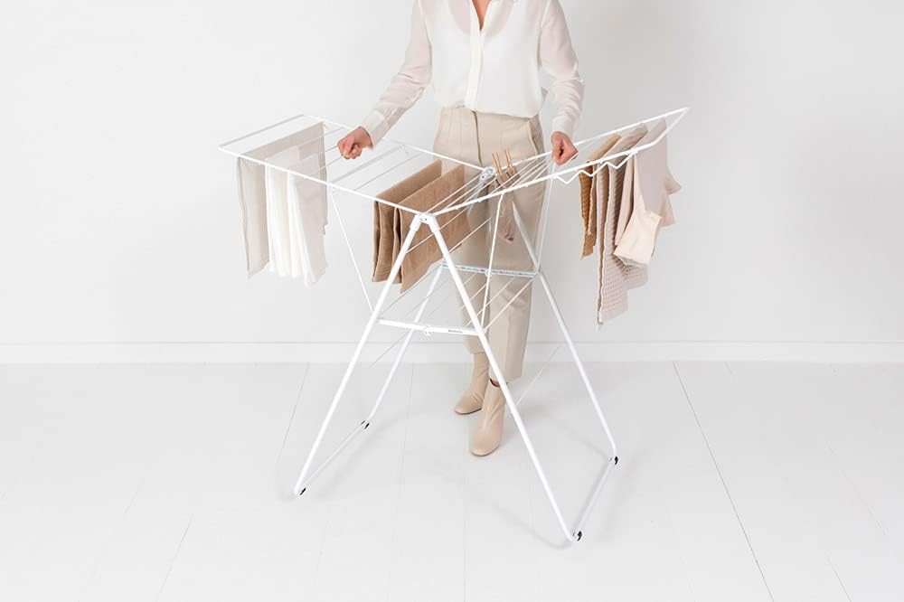 20m Clothes Airer Folding Indoor Drying Rack Stainless Steel Compact Stand