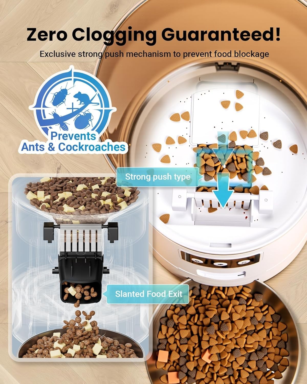 3 Bowl Automatic Cat Feeder 6L WiFi Pet Food Dispenser for 3 Cats
