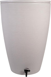 120L Stone-Effect Garden Water Butt with Lid, Durable HDPE