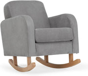Dark Grey Rocking Chair for Nursery | Soft Foam Seat & Armrest Comfort