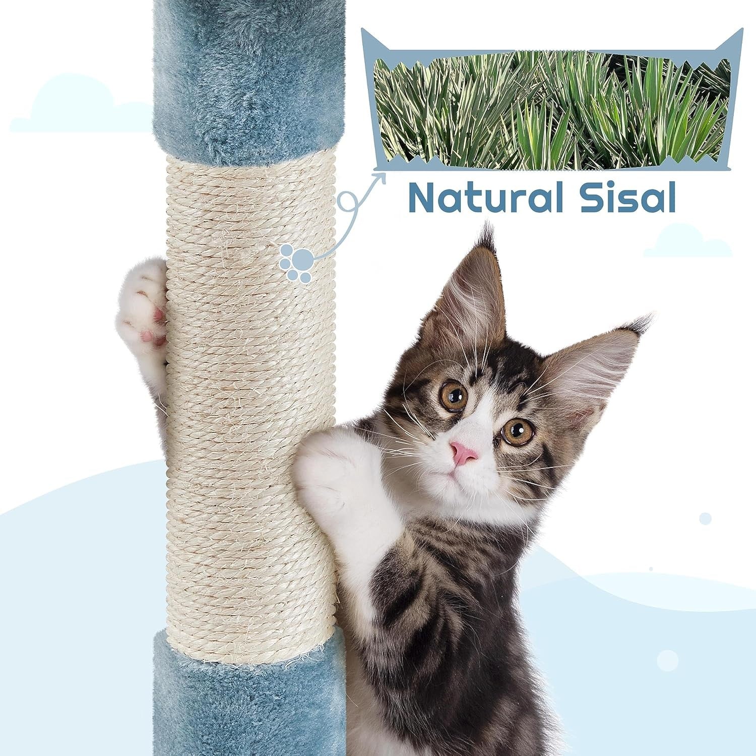 Large Cat Tree Tower 155cm Multi Level Scratching Post Condo Play Centre