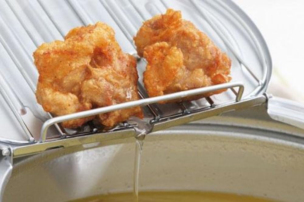 Japanese Tempura Deep Fryer Pot 2.2L With Lid Thermometer Iron