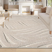 Beige Hallway Rug 120x170cm Soft Modern Area Mat for Living Room Bedroom