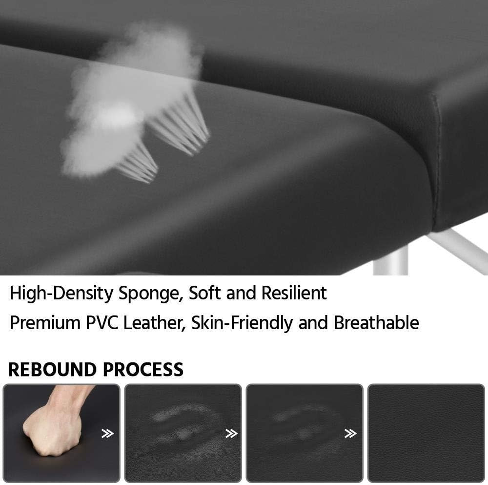 60cm Portable Massage Table | Foldable Lash Beauty Bed Lightweight Aluminium