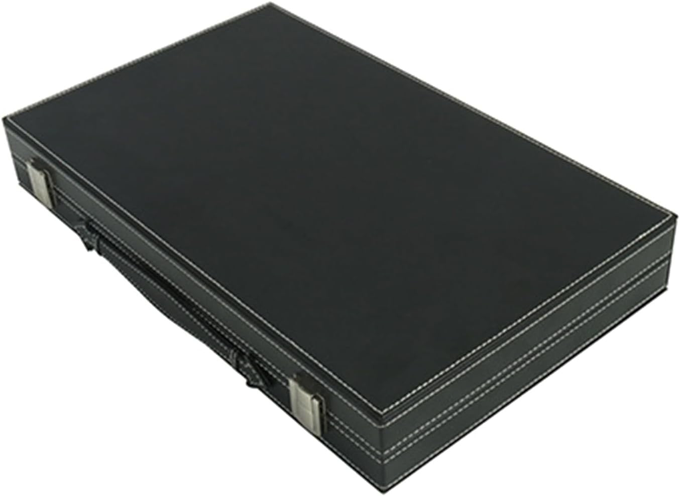 Leather Backgammon Set Folding Chess Style Case Portable Travel Strategy Game