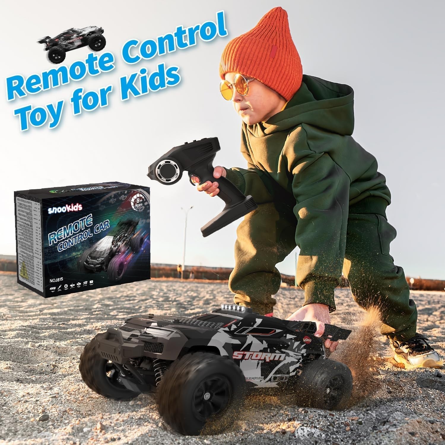1:18 RC Car 4WD 40KM/H Off-Road Buggy 2 Battery Drift Monster Truck Toy