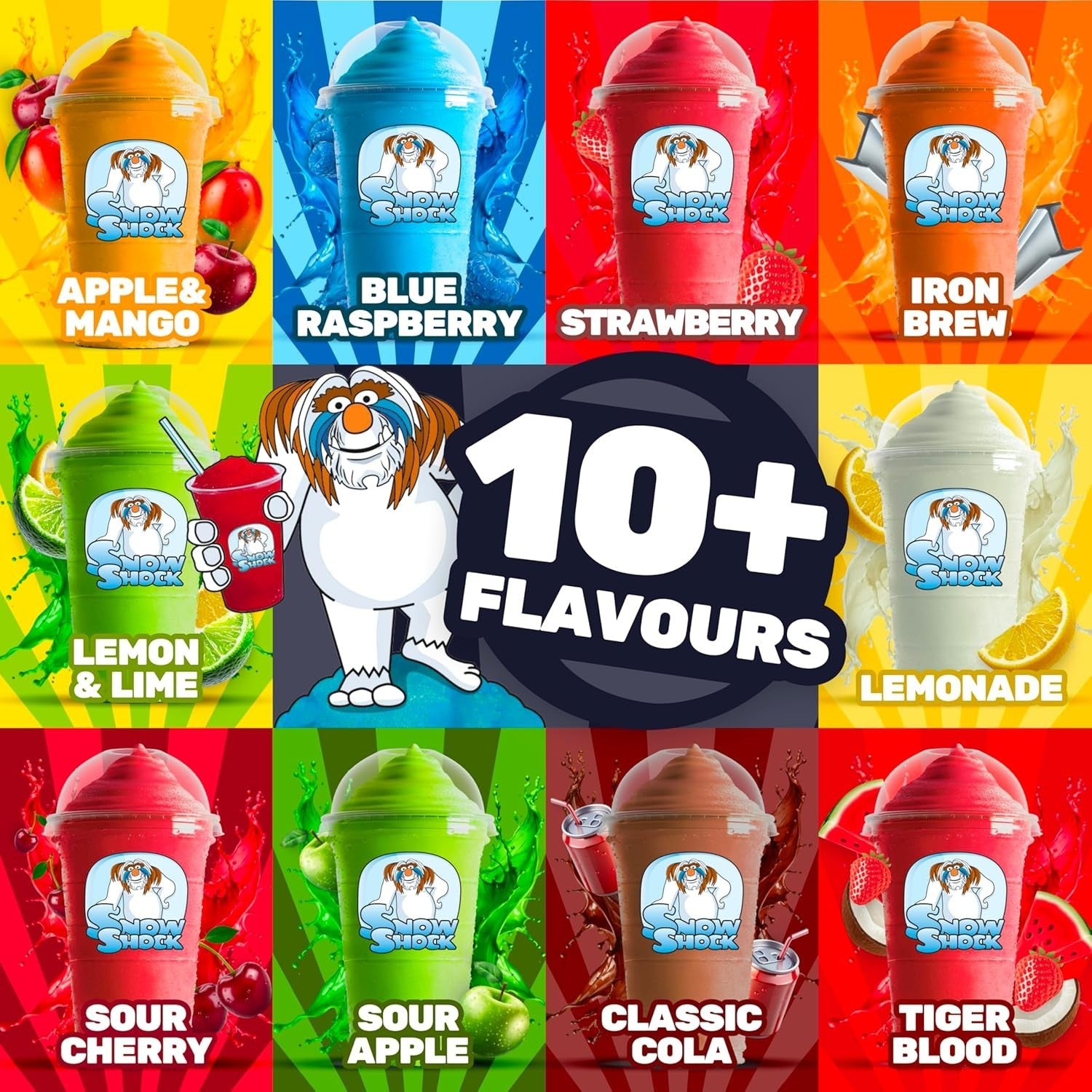 Slush Syrup 5L x2 Frozen Drink Concentrate Strawberry Blue Raspberry