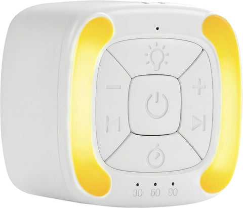 White Noise Sound Machine with Night Light & Sleep Timer for Adults