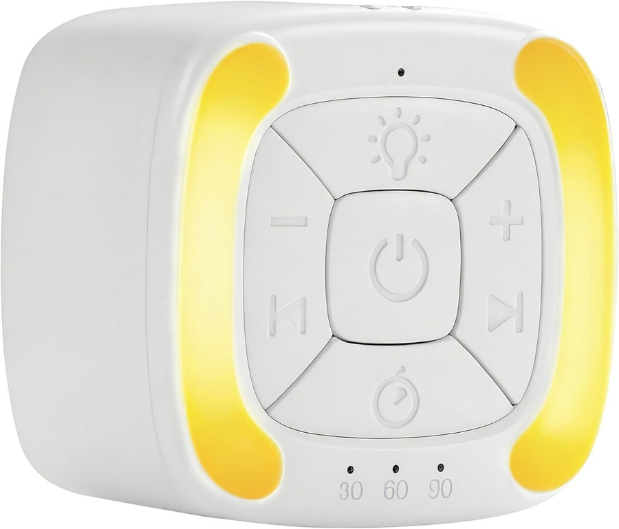 White Noise Sound Machine with Night Light & Sleep Timer for Adults