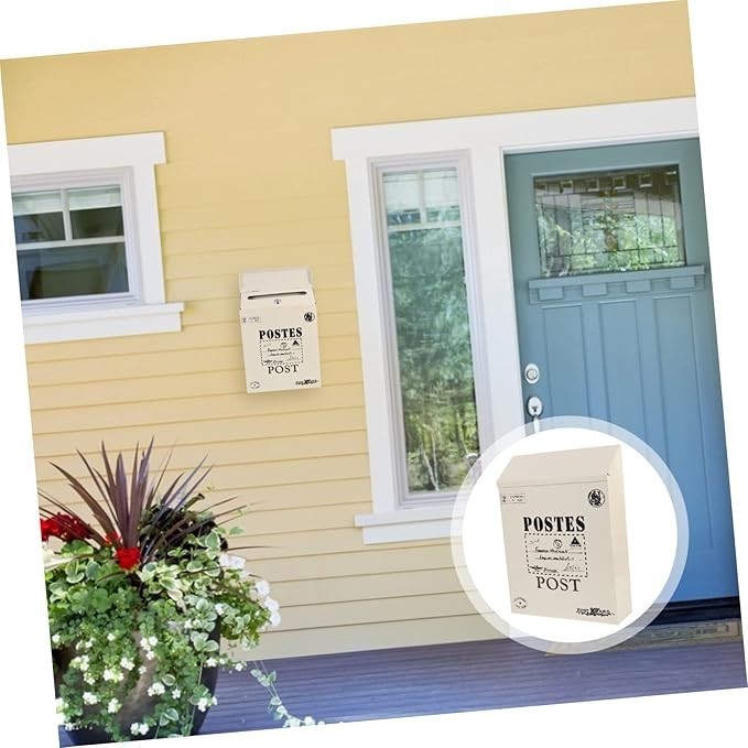 Lockable Wall Mount Mailbox Suggestion Box – Iron, Secure, Stylish, Easy Install