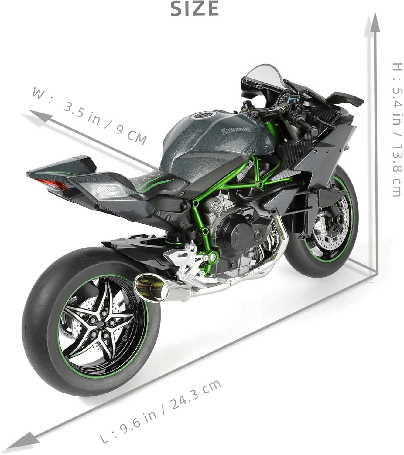 Die-Cast Mini Motorcycle Model, Realistic 1:9 Scale, No Assembly Needed