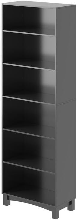 Tall 5/6 Tier Wooden Bookcase Storage Shelf Unit, Modern Display Rack